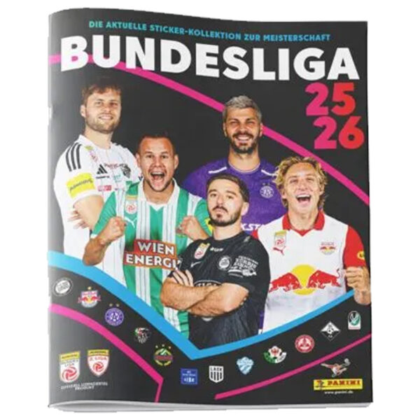 Panini Admiral Österreich Bundesliga Sticker 2025/26 Album | 64 Seiten mit 6 Stickern | Offizielle Fußball-Sammelserie