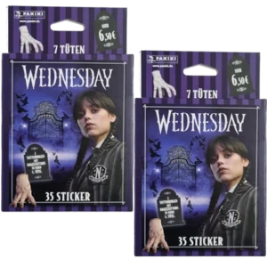 Panini Wednesday 2 Sticker – 2 × Eco Blister | Rückkehr an die Nevermore Academy