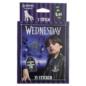 Panini Wednesday 2 Sticker Eco Blister – Rückkehr an die Nevermore Academy | 35 Sticker + Nageltattoo