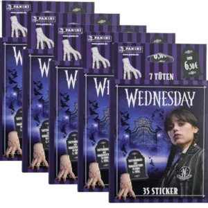 Panini Wednesday 2 Sticker – 5 × Eco Blister | Rückkehr an die Nevermore Academy