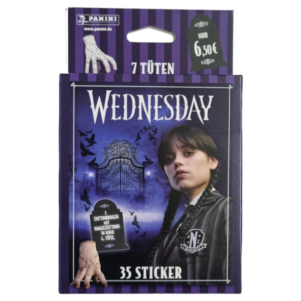 Panini Wednesday 2 Sticker Eco Blister – Rückkehr an die Nevermore Academy | 35 Sticker + Nageltattoo