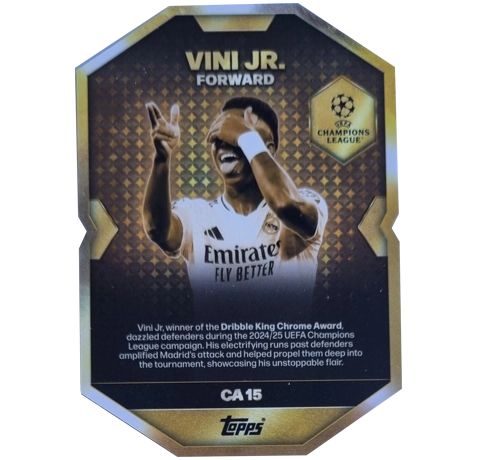 Topps Match Attax Champions League 2025/26 Chrome Award Winner CA15 Vinícius Jr. – Dribble King