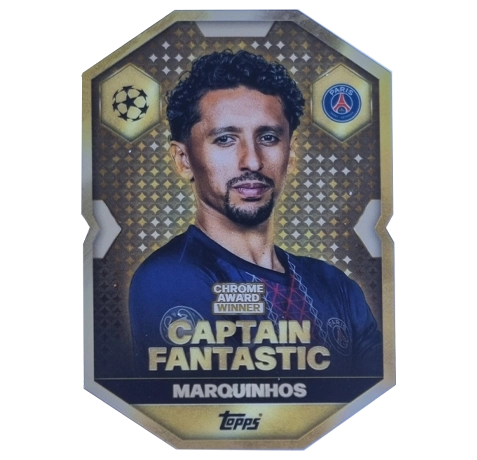 Topps Match Attax Champions League 2025/26 Chrome Award Winner CA18 Marquinhos – Captain Fantastic