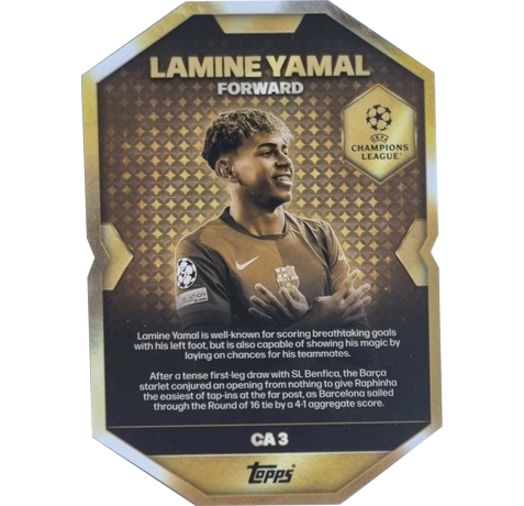 Topps Match Attax Champions League 2025/26 Chrome Award Winner CA3 Lamine Yamal – Amazing Assist