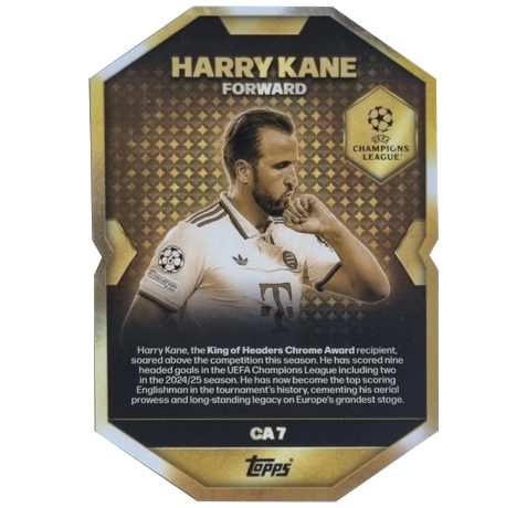 Topps Match Attax Champions League 2025/26 Chrome Award Winner CA7 Harry Kane – King of Headers