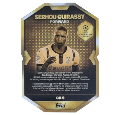 Topps Match Attax Champions League 2025/26 Chrome Award Winner CA9 Serhou Guirassy – Top Scorer