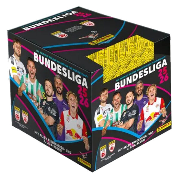 Panini Admiral Österreich Bundesliga Sticker 2025/26 Display | 50 Tüten = 250 Sticker | Offizielle Fußball-Sammelserie
