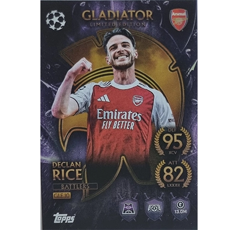Topps Match Attax Champions League 2025/26 Gladiator Limited Edition GLE 10 DECLAN RICE
