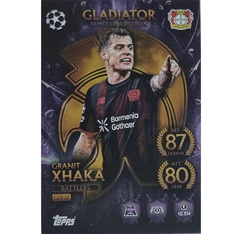 Topps Match Attax Champions League 2025/26 Gladiator Limited Edition GLE 12 GRANIT XHAKA