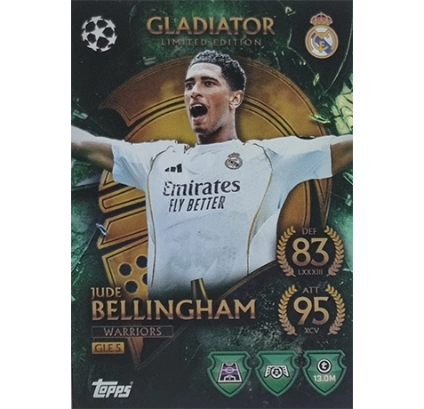 Topps Match Attax Champions League 2025/26 Gladiator Limited Edition GLE 5 JUDE BELLINGHAM