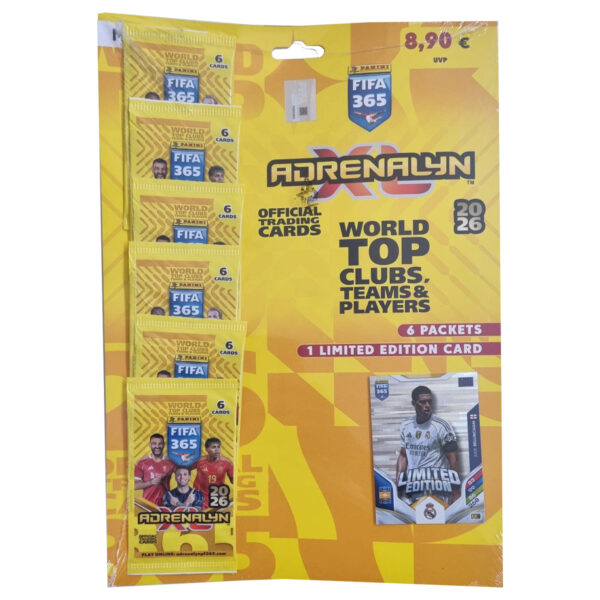Panini FIFA 365 2026 Adrenalyn XL Multipack Jude Bellingham | 6 Booster + LE