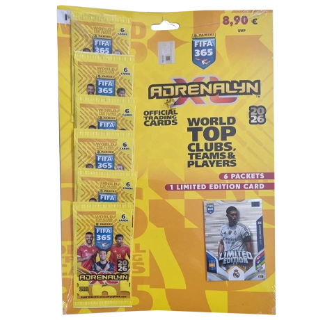 Panini FIFA 365 2026 Adrenalyn XL Multipack Jude Bellingham | 6 Booster + LE