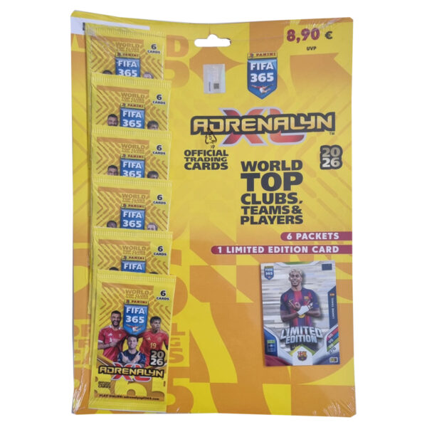 Panini FIFA 365 2026 Adrenalyn XL Multipack Lamine Yamal | 6 Booster + LE
