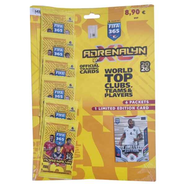 Panini FIFA 365 2026 Adrenalyn XL Multipack Jonathan Tah | 6 Booster + LE