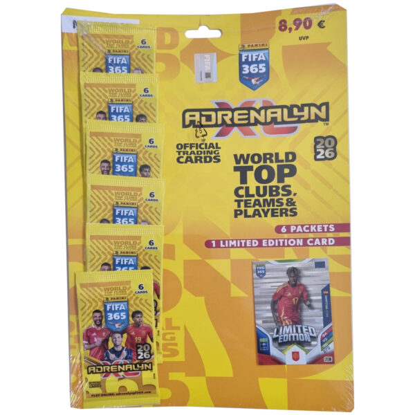 Panini FIFA 365 2026 Adrenalyn XL Multipack Nico Williams | 6 Booster + LE