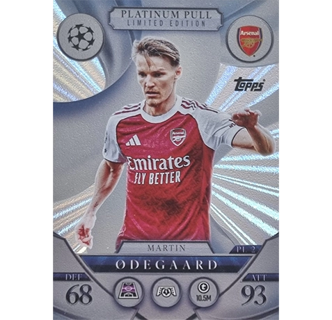 Topps Match Attax Champions League 2025/26 Platinum Pull Limited Edition PL 2 MARTIN ØDEGAARD