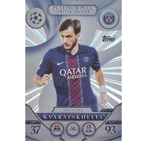 Topps Match Attax Champions League 2025/26 Platinum Pull Limited Edition PL 7 KHVICHA KVARATSKHELIA