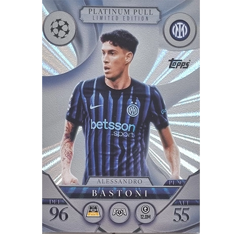 Topps Match Attax Champions League 2025/26 Platinum Pull Limited Edition PL 9 ALESSANDRO BASTONI