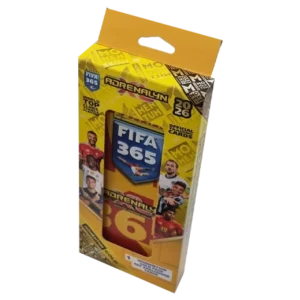 Panini FIFA 365 2026 Adrenalyn XL Pencil Tin Rot-Gelb | Momentum Oro Pack + 2 Booster