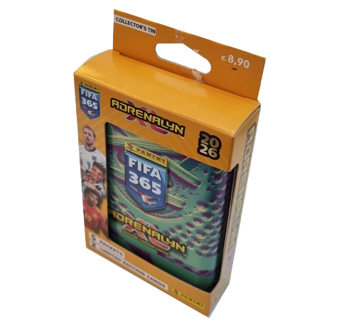 Panini FIFA 365 2026 Adrenalyn XL Collector Tin Türkis-Lila | 5 Booster + 2 Limited