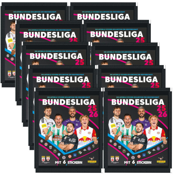 Panini Admiral Österreichische Bundesliga Sticker 2025/26 – 10 Stickertüten