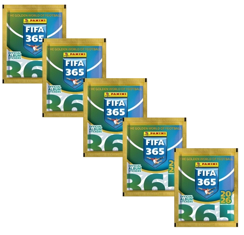 Panini FIFA 365 2026 Sticker | 5 Tüten à 5 Sticker | Sticker-und-co.de