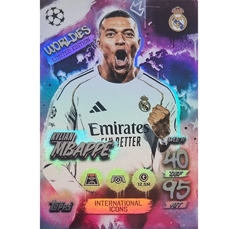 Topps Match Attax Champions League 2025/26 Worldies Limited Edition WLE 11 KYLIAN MBAPPÉ