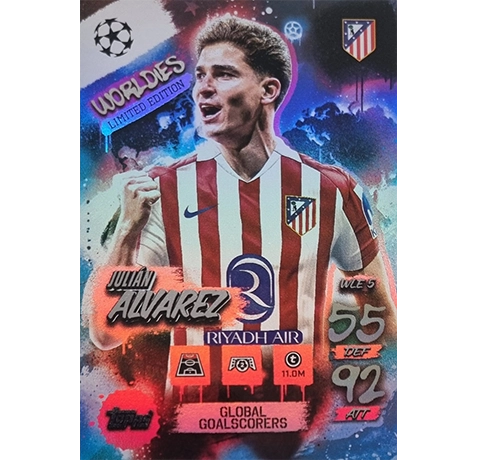 Topps Match Attax Champions League 2025/26 Worldies Limited Edition WLE 5 JULIÁN ÁLVAREZ