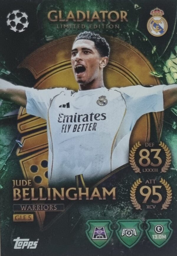 Topps Match Attax Champions League 2025/26 Gladiator Limited Edition GLE 5 JUDE BELLINGHAM