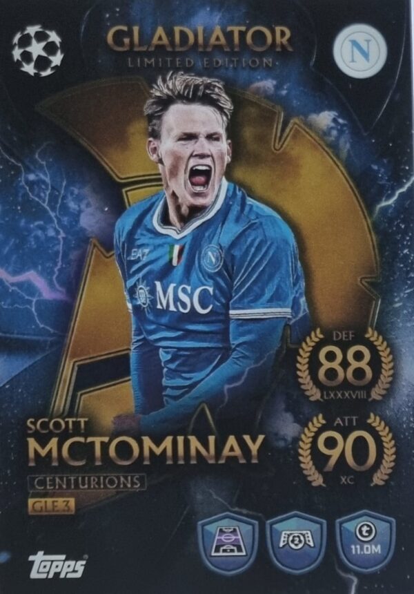 Topps Match Attax Champions League 2025/26 Gladiator Limited Edition GLE 3 SCOTT MCTOMINAY