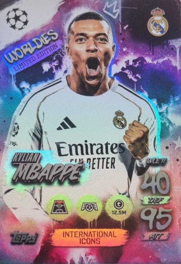 Topps Match Attax Champions League 2025/26 Worldies Limited Edition WLE 11 KYLIAN MBAPPÉ
