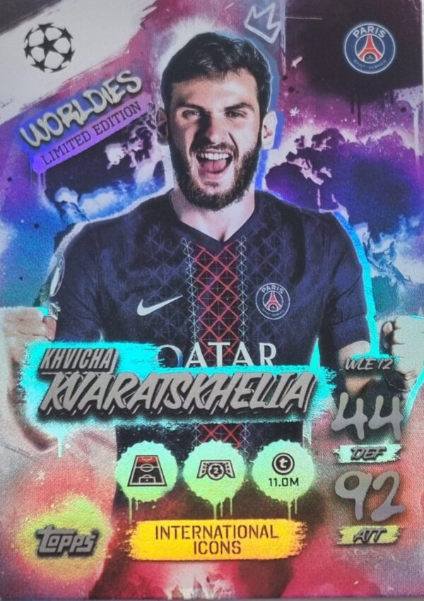 Topps Match Attax Champions League 2025/26 Worldies Limited Edition WLE 12 KHVICHA KVARATSKHELIA