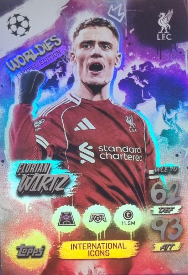 Topps Match Attax Champions League 2025/26 Worldies Limited Edition WLE 10 FLORIAN WIRTZ