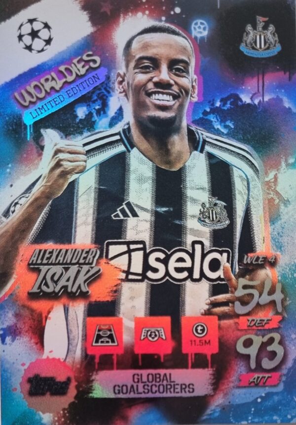 Topps Match Attax Champions League 2025/26 Worldies Limited Edition WLE 4 ALEXANDER ISAK