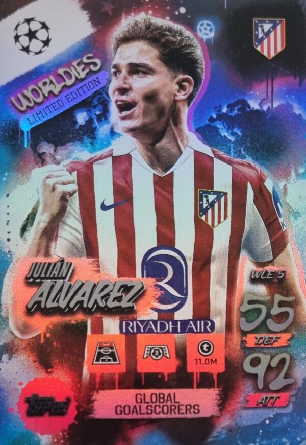 Topps Match Attax Champions League 2025/26 Worldies Limited Edition WLE 5 JULIÁN ÁLVAREZ
