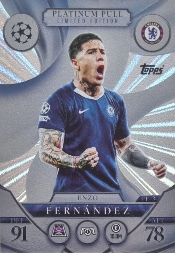 Topps Match Attax Champions League 2025/26 Platinum Pull Limited Edition PL 3 ENZO FERNÁNDEZ