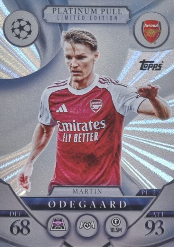 Topps Match Attax Champions League 2025/26 Platinum Pull Limited Edition PL 2 MARTIN ØDEGAARD