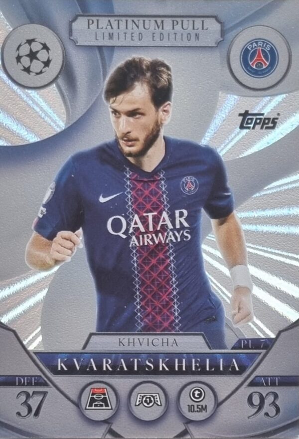 Topps Match Attax Champions League 2025/26 Platinum Pull Limited Edition PL 7 KHVICHA KVARATSKHELIA