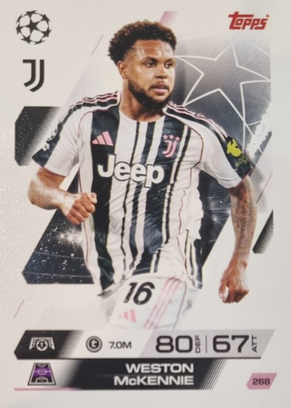Topps Match Attax Champions League 2025/26 KARTE 268 WESTEN MCKENNIE