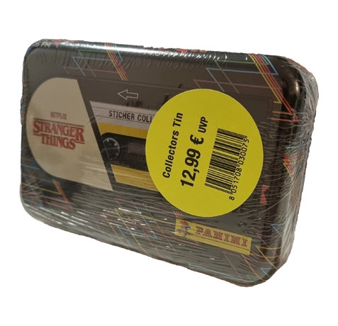 Panini Stranger Things Sticker 2025 Tin Dose | 50 Sticker + 2 XXL-Sticker | Offizielle Panini Sammeldose