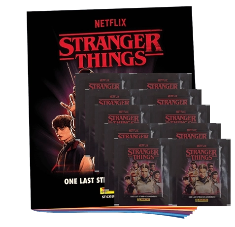 Panini Stranger Things Sticker 2025 Album + 10 Tüten kaufen – One Last Strange Adventure | Sticker-und-co.de