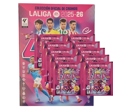 Panini LaLiga Sticker 2025/26 | Stickeralbum + 10 Tüten – Offizielle Panini Kollektion (80 Sticker)