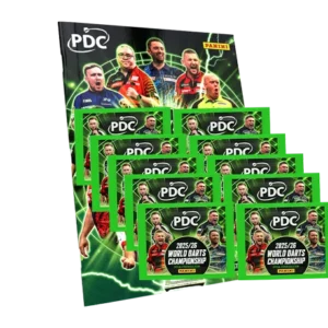 Panini PDC Darts 2026 Stickeralbum + 10 Tüten | Offizielles Panini Bundle