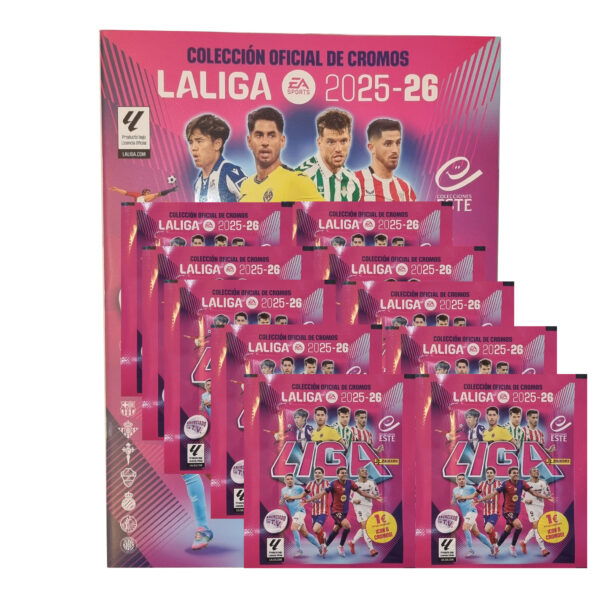 Panini LaLiga Sticker 2025/26 | Stickeralbum + 10 Tüten – Offizielle Panini Kollektion (80 Sticker)