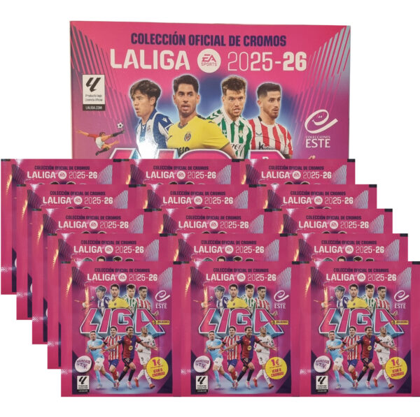 Panini LaLiga Sticker 2025/26 | Stickeralbum + 15 Tüten – Offizielle Panini Kollektion (120 Sticker)