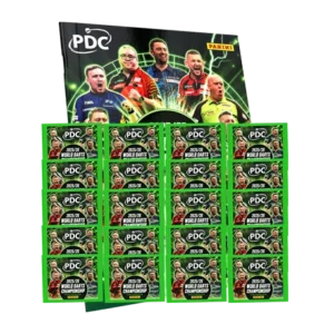 Panini PDC Darts 2026 Stickeralbum + 20 Tüten | 100 Sticker | Sammler-Bundle