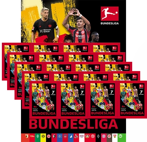 Topps Bundesliga Sticker 2025/26 XXL Starter Bundle | Softcover Album + 20 Stickertüten