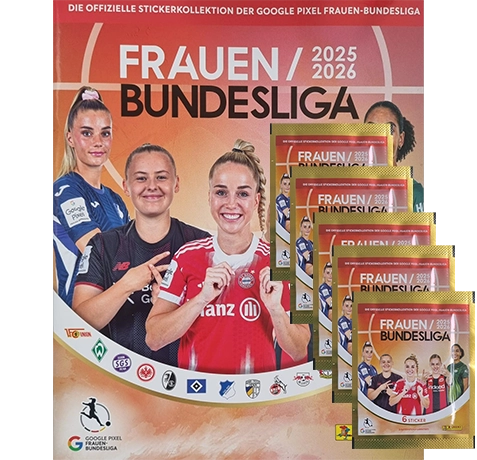Panini Frauen Bundesliga 2025/26 Sticker Album + 5 Tüten
