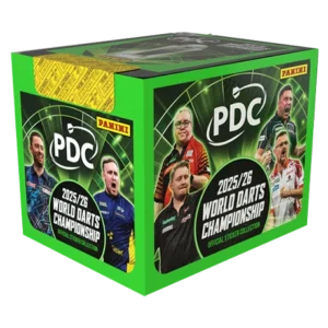 Panini PDC Darts 2026 Sticker Display | 36 Stickertüten | Offizielle Panini World Championship Stickerserie | 180 Sticker