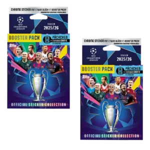 Topps Champions League Sticker 2025/26 – 2× Eco Blister Packs (102 Sticker)